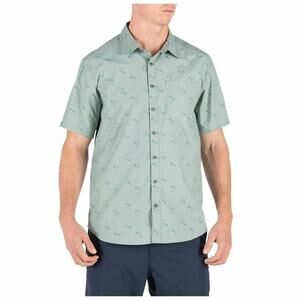 5.11 Tactical Mens Lifes A Breach Snap Button Short Sleeve Button Up - Small